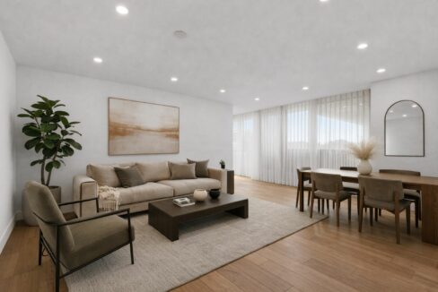 Virtual Staged Living_Dining [707-1515 Lakeshore Rd]